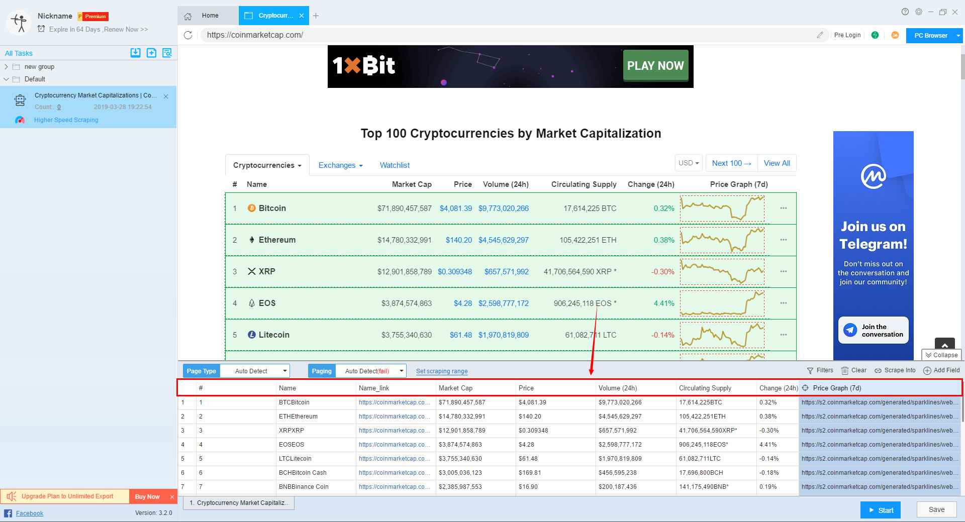 CoinMarketCap Scraper - How to Scrape Data from CoinMarketCap - ScrapeStorm