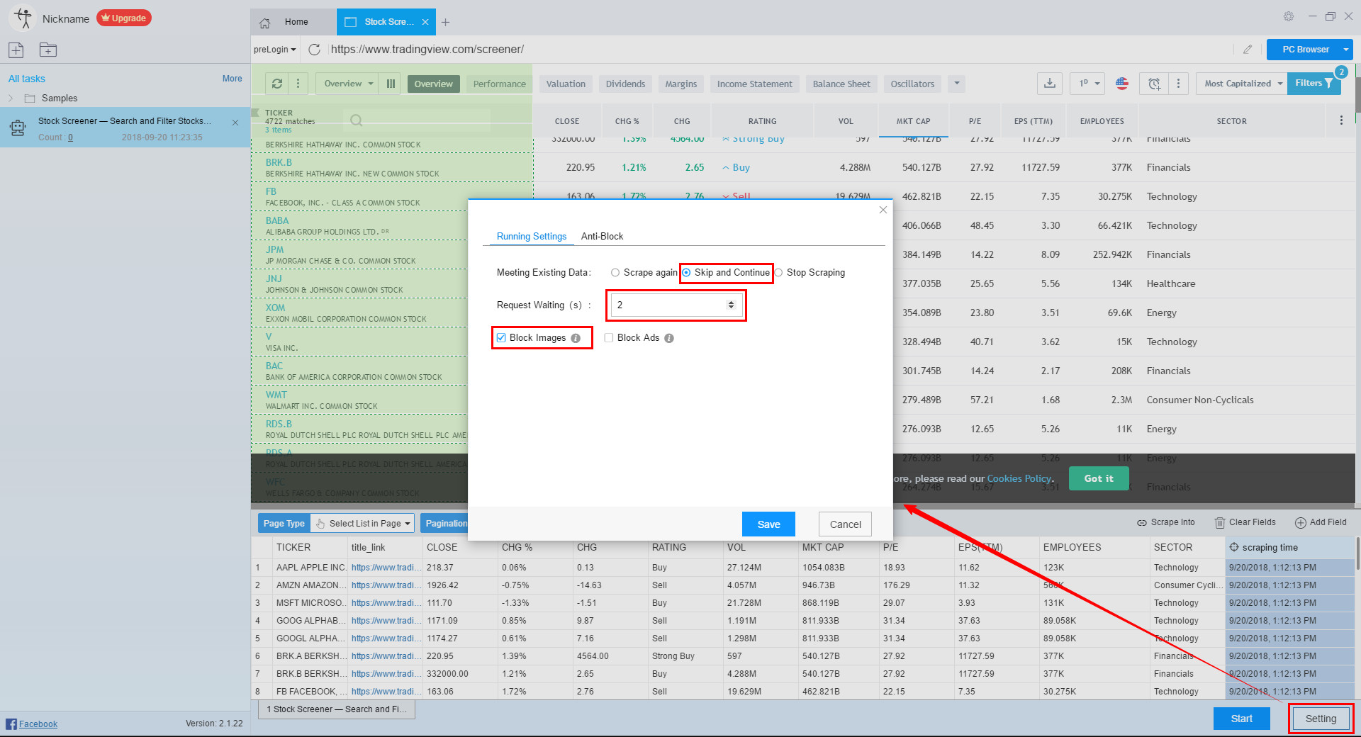 How to Scrape TradingView's Stock Data - Stock Scraper -ScrapeStorm