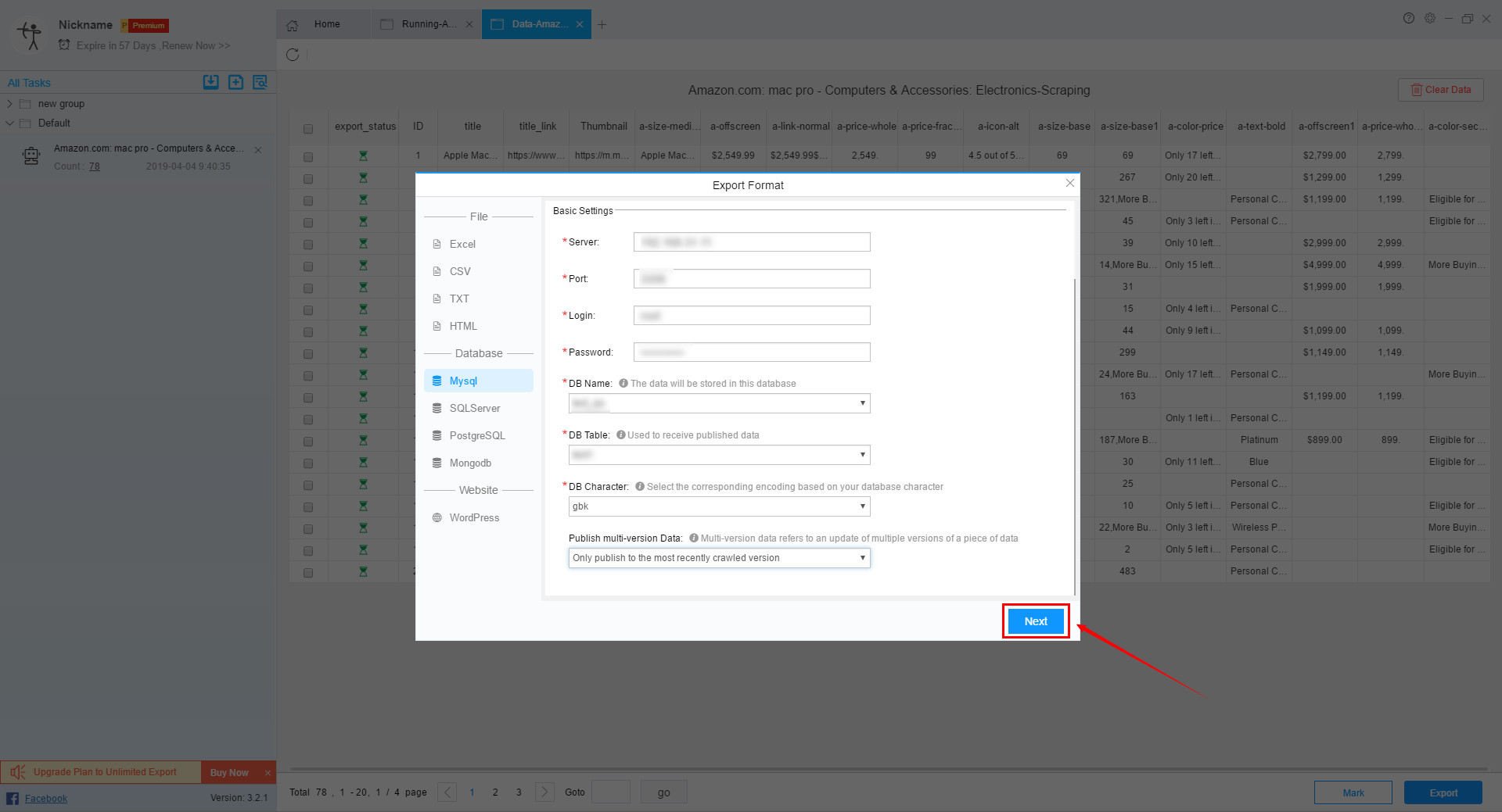 Resources - Data Export - How to export data to MySQL - ScrapeStorm