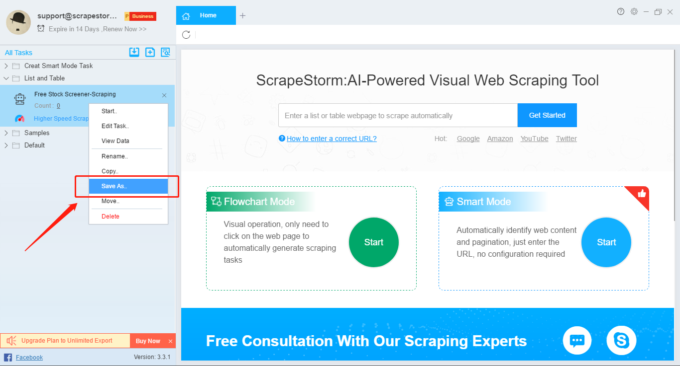 Resources - Getting Started - How to import and export scraping task ...